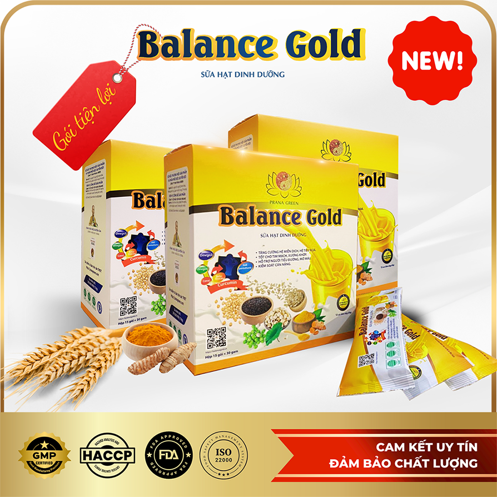 Sữa hạt Balance Gold Gói, Combo 3 Hộp